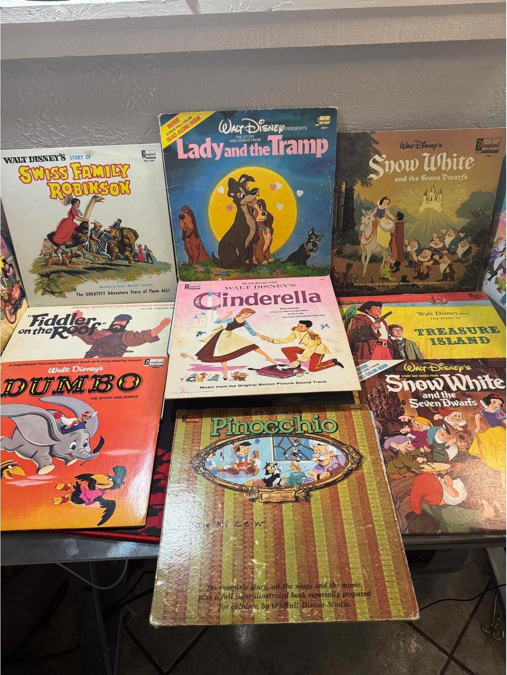 Vintage Walt Disney Storybook and Record Collection